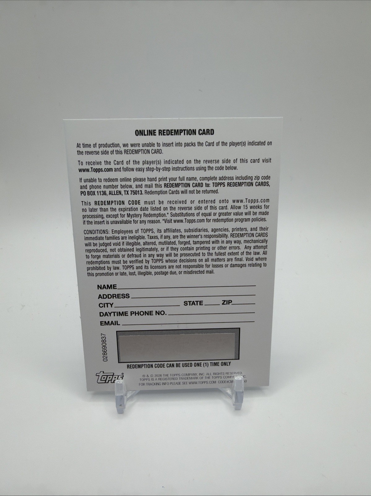 Robert Whittaker 2026 Topps Chrome Sapphire Auto Geometric Orange /25 view 2