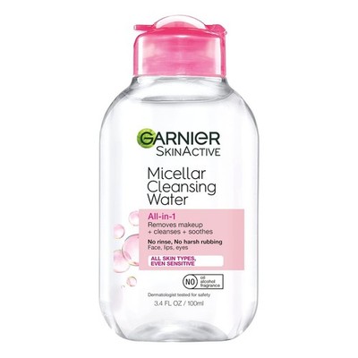 Garnier Micellar Water, All-in-1 Makeup Remover & Cleanser, 3.4 fl oz