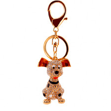 Bag Charm Keychain Rhinestone Dog Bag Charm Keychain - FREE SHIPPING