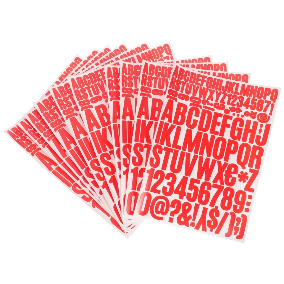 10 Sheets Cursive Sticker Letters Alphabet Numbers Colour Decals | eBay ...