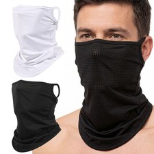 Neck Gaiter Face Mask Balaclava Scarf UV Sun Protection Bandanas with Ear Loops