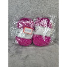 2 Skeins Pink Yarn 50 Grams Each 75 Acrylic 15 Wool Knitting Crochet Craft