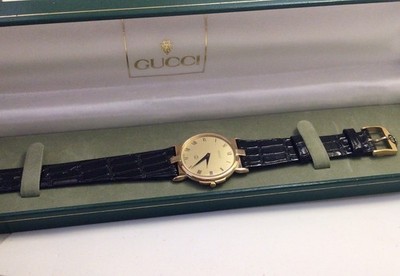 Vintage GUCCI Cal. ETA 976.001,6 Jewels, Ref. 3400 FM, CA. 1980s, Working.