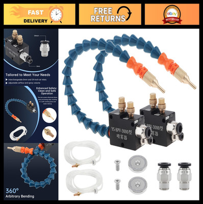 Milling Machine Coolant Mister Spray System - Lubrication for Cutting & Engravin