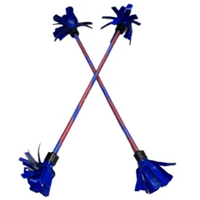 (2) Hippie Sticks Performance Master Juggling Devil Sticks Leather Tassels 24"