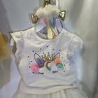 Baby Girl 12 month Summer Clothes Lot New Disney Belle carters swimsuit unicorn  — photo 8