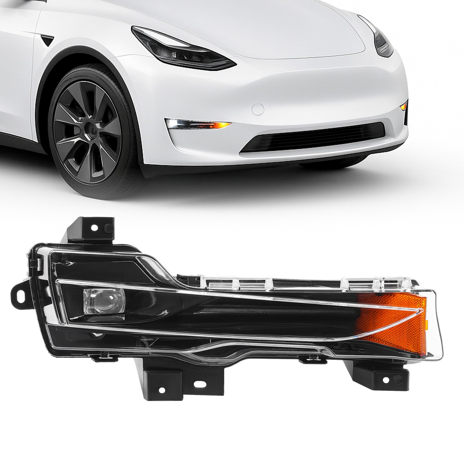 LED For Tesla Model 3 Y 2017-2023 Fog Light Lamps DRL Right Passenger Side