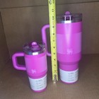 Dynamic Duo: Set of 2 Pink Stanley Flip Straw Quencher Tumblers (14oz & 40oz) — photo 4