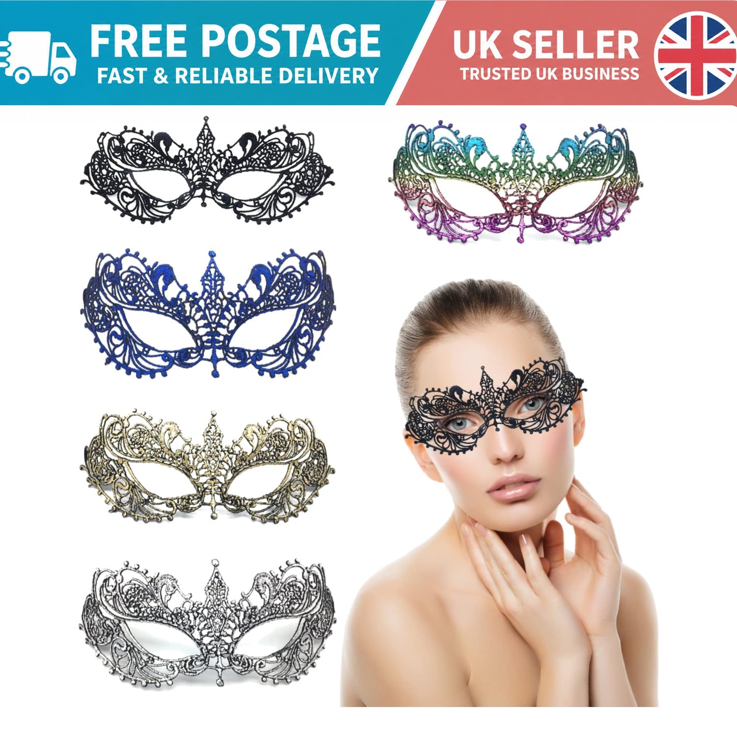 Mystery Unveiled: 5 Lace Eye Masks for Enchanting Dance and Costume Events