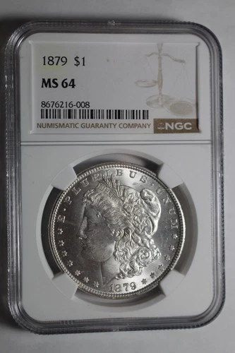 1879 Morgan Silver Dollar MS64 NGC #008