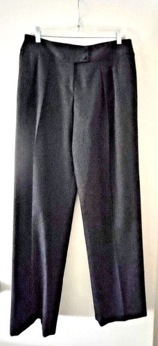 Valentino Dark Gray Wool Cashmere Blend Wide Leg Pants Sz 10