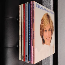 7 BOOKS Princess Diana Prince Charles of Wales Royal Family HB Hard back Signed