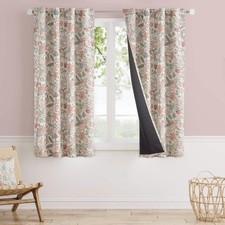 Pink Nursery Curtains for Girls Room Floral Blackout Curtains 63 Inch Length ...