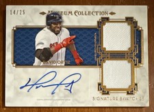 David ORTIZ🔥2014 Topps Museum Collection Signature Swatches Dual Jsy AUTO 14/25