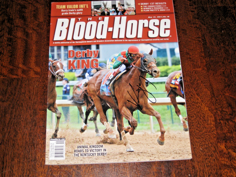 May 14, 2011 - Autographed the Blood-Horse Johnny Velasquez-Front Cover- Derby