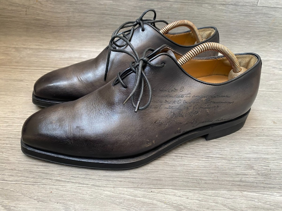 靴 Berluti Cut Off Alessandro Leather Shoes Berluti whole cut alessandro scritto patina oxford leather shoes