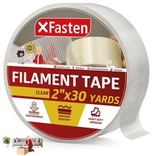 XFasten Filament Duct Tape Transparent 2 Inches x 30 Yards Extreme Fiberglass...
