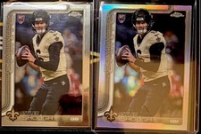 2025 Topps Chrome Tyler Shough Rookie Lot of 2 NFL Cards (Refractor & Base)