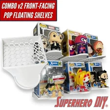 COMBO Floating Shelf for Funko Pop Box and Pop Front-Facing Wall Display Shelf
