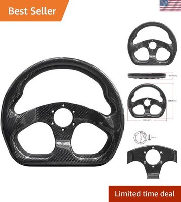 Universal 320mm Carbon Fiber Racing Steering Wheel | D Shape, Lightweight Design