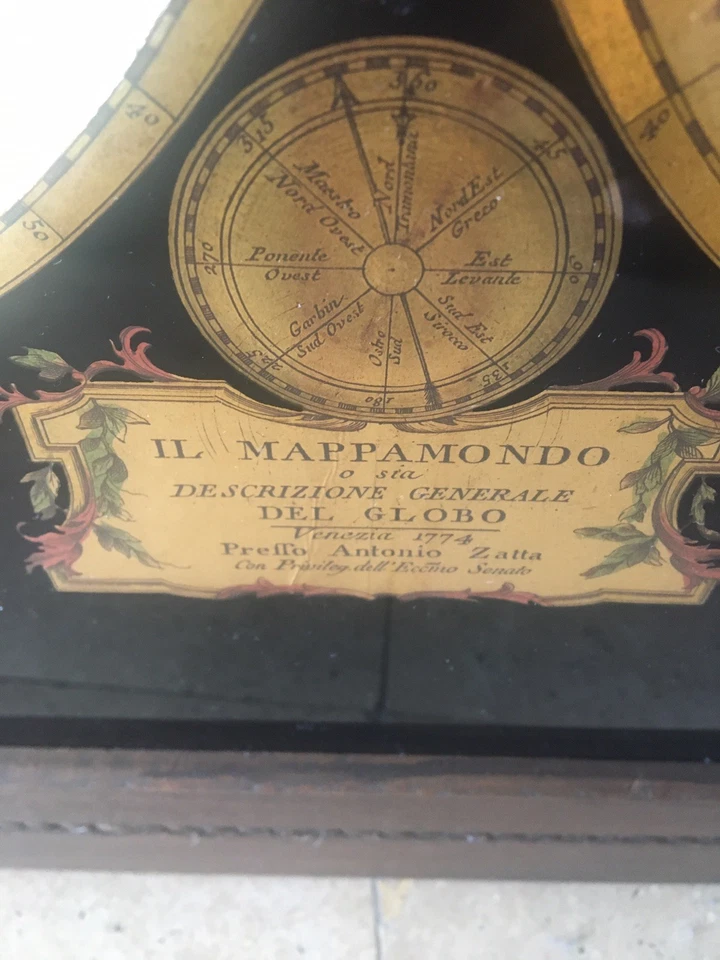 Il MappaMondo Gold Foil 1774 World Map Antonio Zatta Framed 30" x 26" - Image 4 of 4