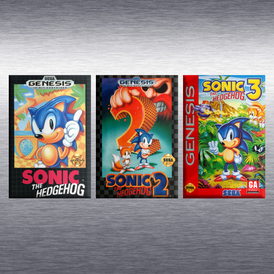 Sonic the Hedgehog 1, 2, 3 Video Game Box Art Sega Genesis High Quality Magnet