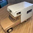 Vintage 1970's Tonka Toys Pittsburgh Steelers Mini Tan Jeep Camper Truck #70