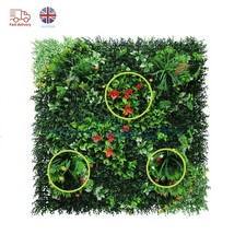 Artificial Plant Flower Living wall Panels Realistic- Indoor/Outdoor 1m x 1m UK