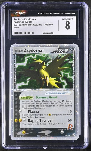 Rocket's Zapdos ex graded CGC 8 for sale on eBay