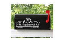 Set of 2 - 11"x4.75" Custom Mailbox Decals Sticker Street Numbers 23