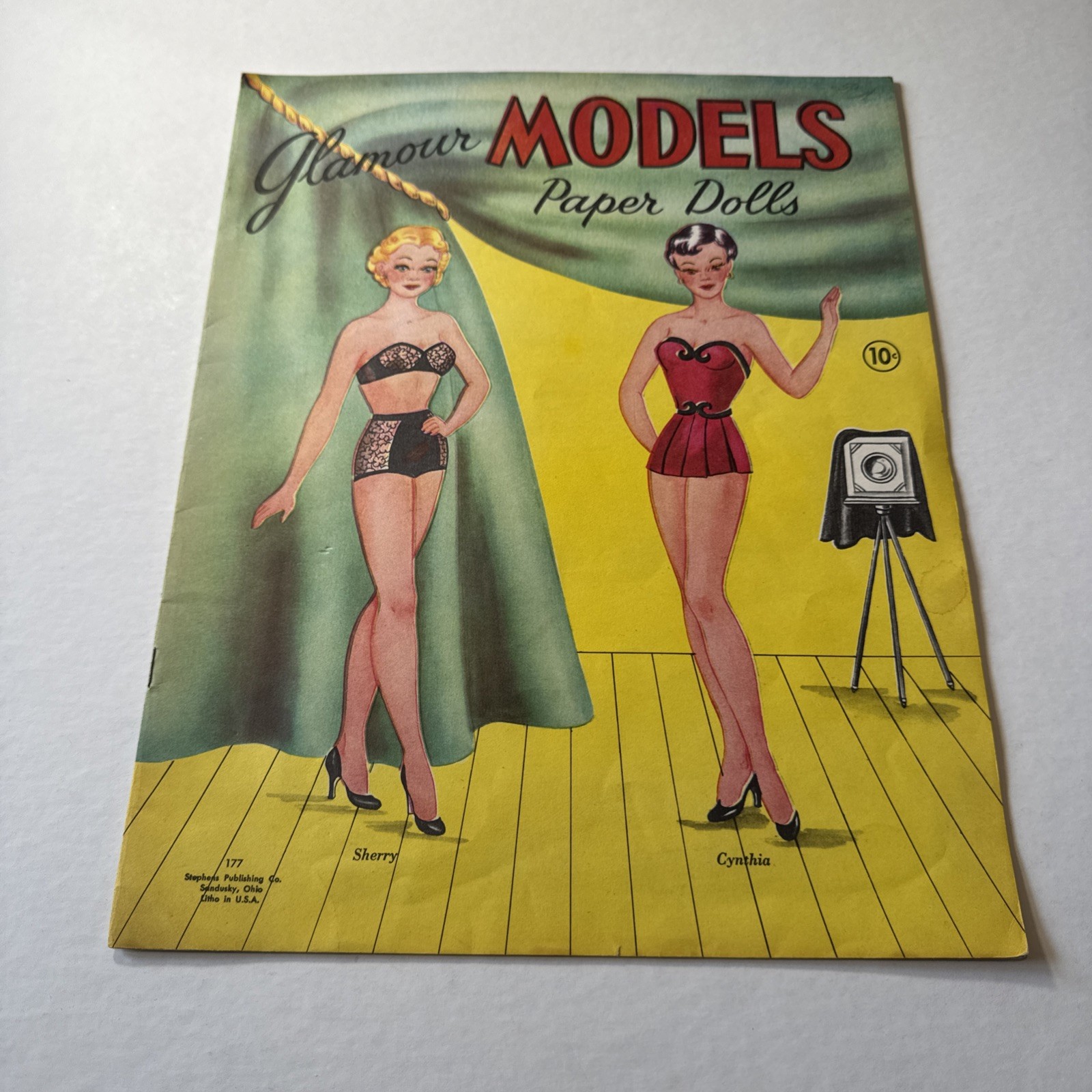Vintage 1940s Original UNCUT "Glamour Models" Paper Dolls Unused #177 Stephens