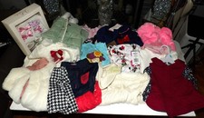 LOT OF 14 MIX BRANDS NEW INFANTS GIRLS' CLOTHES SIZES: 3 MONTHS TO 2 TODDLERS 