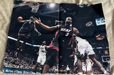LeBron James Dwyane Wade Alley Oop Miami Heat NBA Canvas 12x18 inches