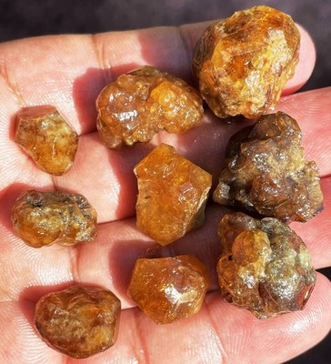 52.4g 9PC New Find Rare 100% Natural Smoky Gem Axinite Crystal Specimen ie3763