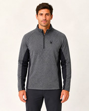 Spyder Outbound Men s L Gray Black 1/4 Zip Sw...