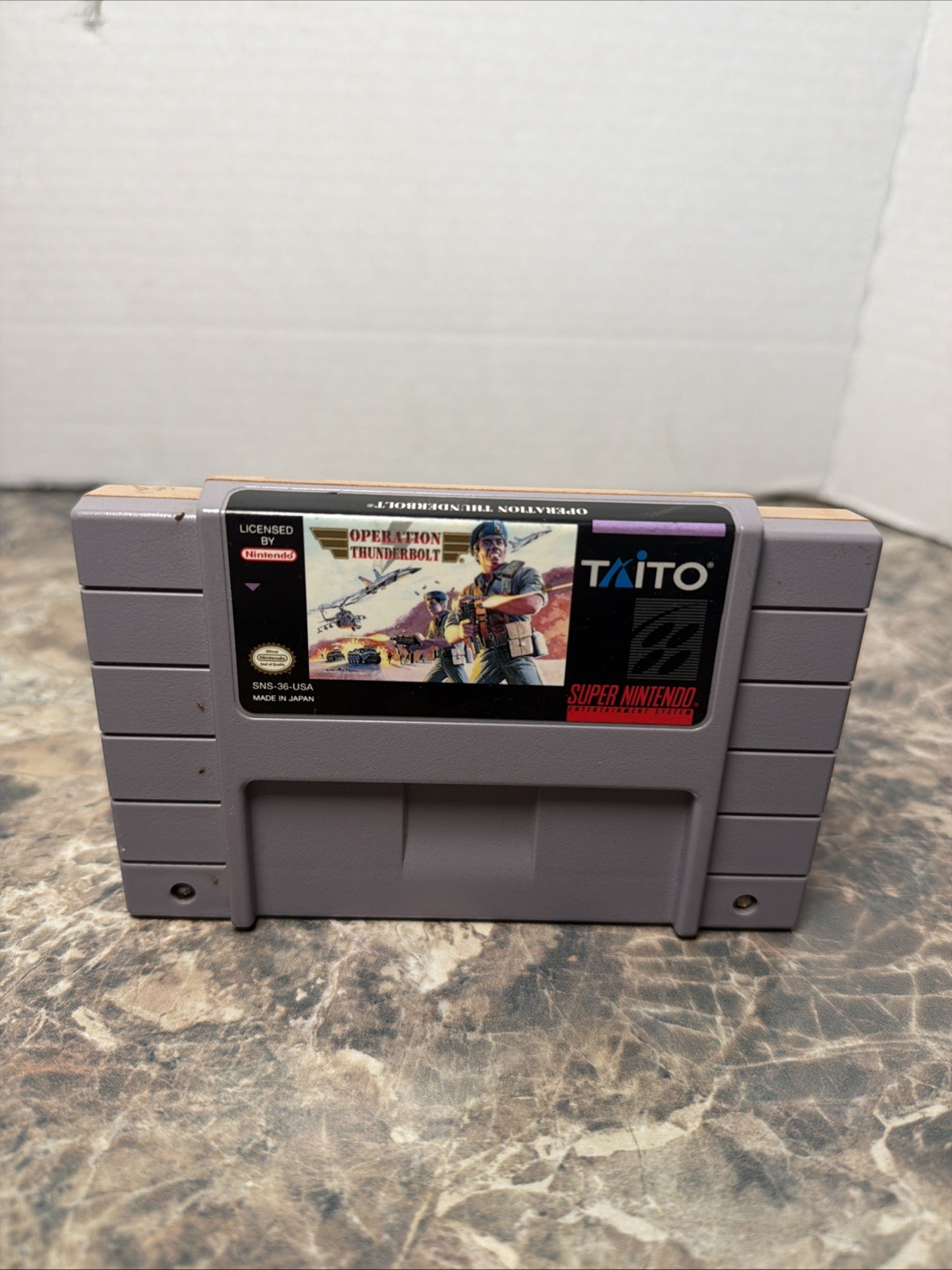 Operation Thunderbolt (Super Nintendo, SNES, 1994) Cartridge Only Faded