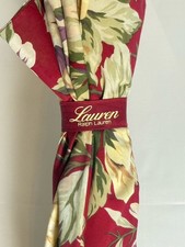 Vintage Lauren Ralph Lauren Floral Pattern W/Snap Wooden Handled Umbrella
