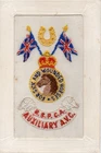 RSPCA: AUXILIARY AVC: SICK/WOUNDED HORSES WW1 MILITARY EMBROIDERED SILK POSTCARD