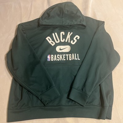 NWOT Nike Drifit Milwaukee Bucks Spotlight Pullover Performance Hoodie Size XXL 