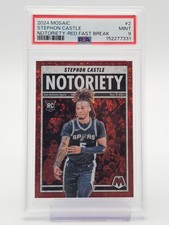 STEPHON CASTLE 2024-25 MOSAIC ROOKIE NOTORIETY RED FAST BREAK /99 PSA 9 Q5677