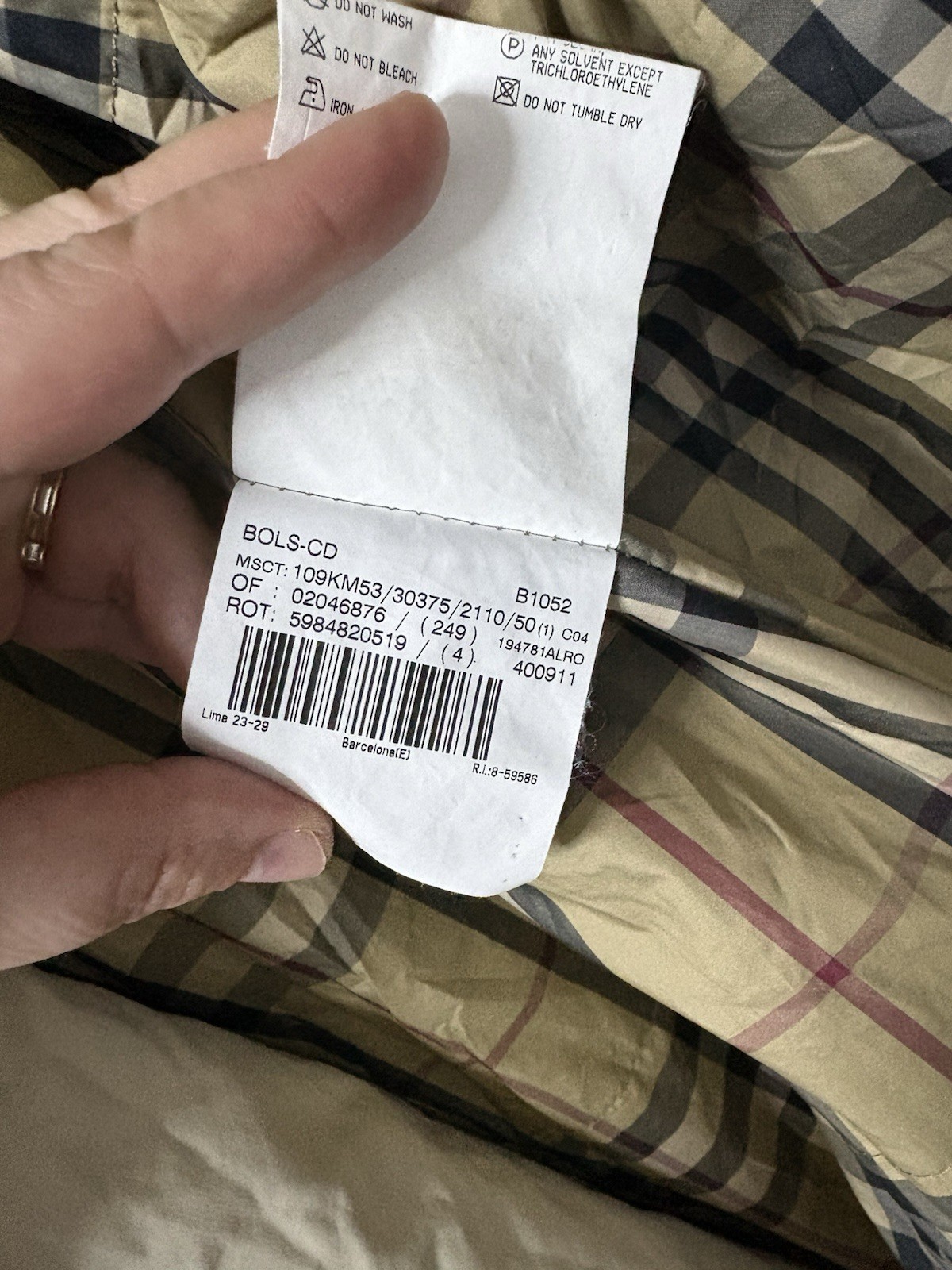 Burberry London Mens Jacket Size M Beige image 9