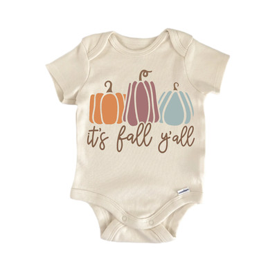 Its Fall Yall Pumpkin Newborn Baby Onesie  Bodysuit