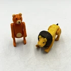 Vintage Fisher Price Little People Zoo Animal Circus Brown Bear And Lion