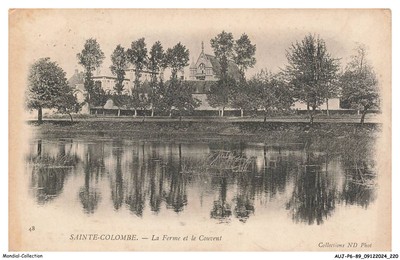 AUJP6-0443-89 - SAINT-COLOMBE - Yonne - der Bauernhof und das Kloster