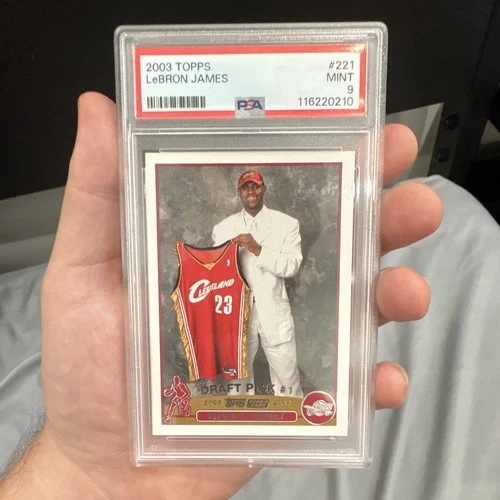 Topps 2003-04 LeBron James Cavaliers #221 Draft Pick RC PSA 9