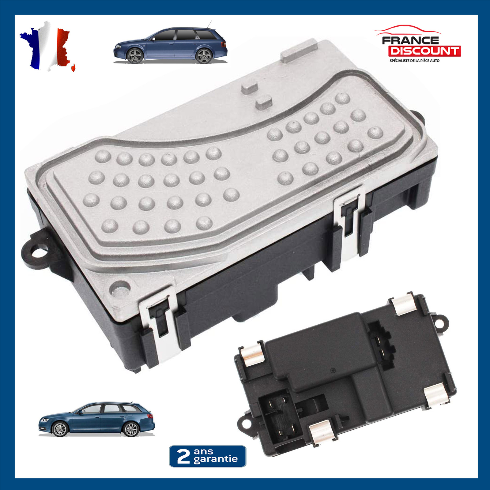 Résistance pulseur d'air pour Audi A6 C6 avec dissipateur thermique en alu