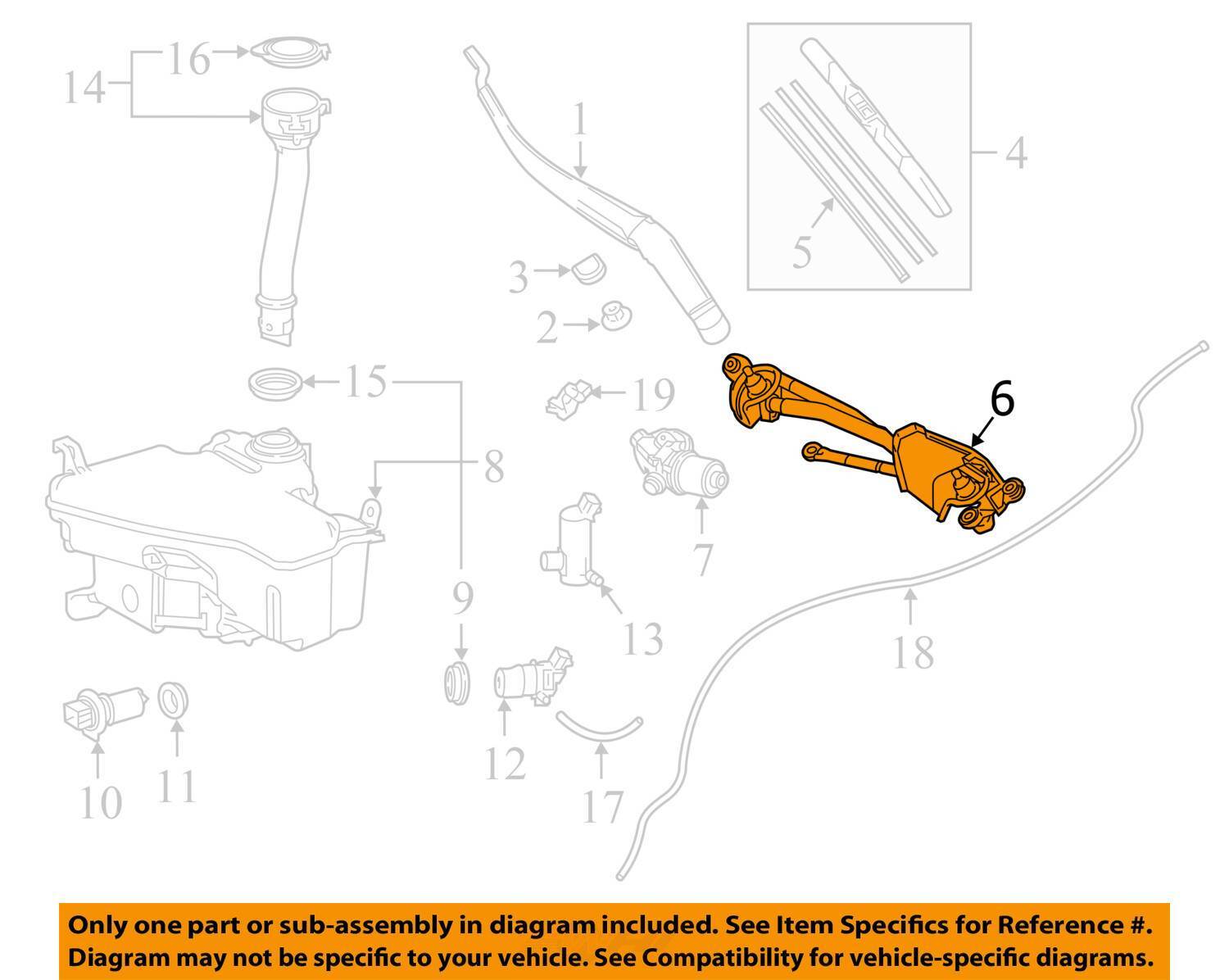 2014 Lexus IS250 Windshield Wiper Transmission OEM 146K Miles