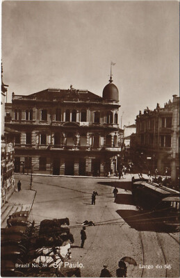 PC BRASILIEN, SAO PAULO, LARGO DO SÉ, Vintage ECHTFOTO Postkarte (b42765)