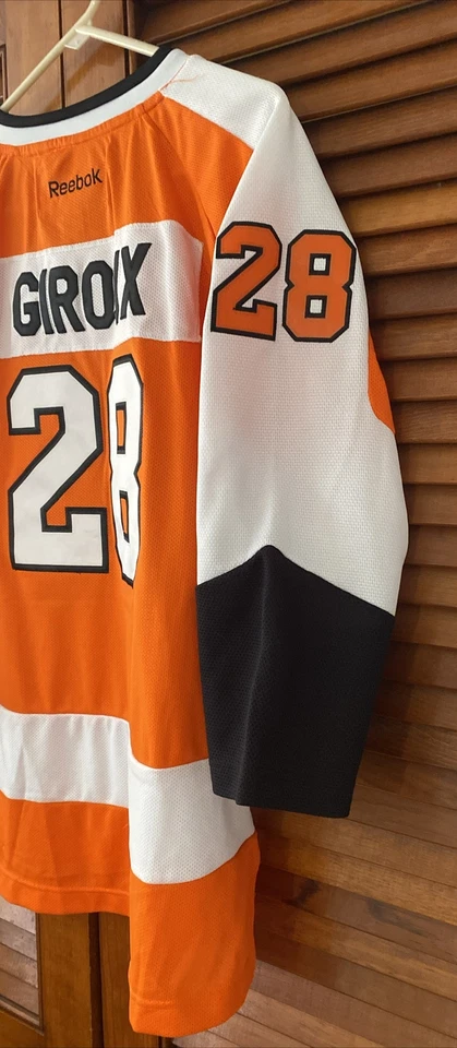 Camiseta deportiva Philadelphia Flyers Claude Giroux #28 Reebok juvenil talla L/XL Foto 3 de 4