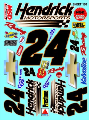CLEAR VINYL RACING Sticker Racing SHEET 100-R/C MODEL Die-cut -Decals 1/12-1/10